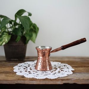Vintage copper ibrik (Turkish coffee maker)